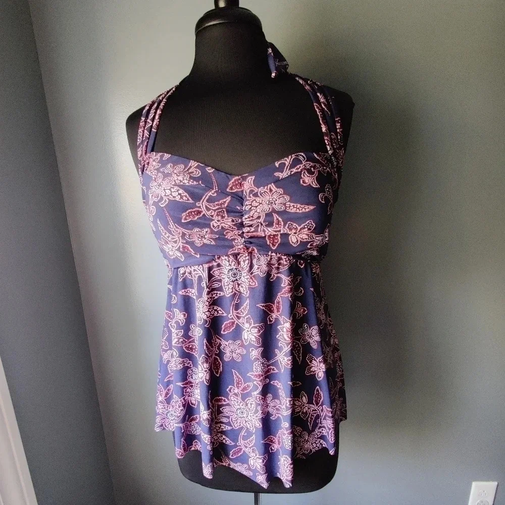 *NWOT* Coastal Blue Halter Neck Tankini